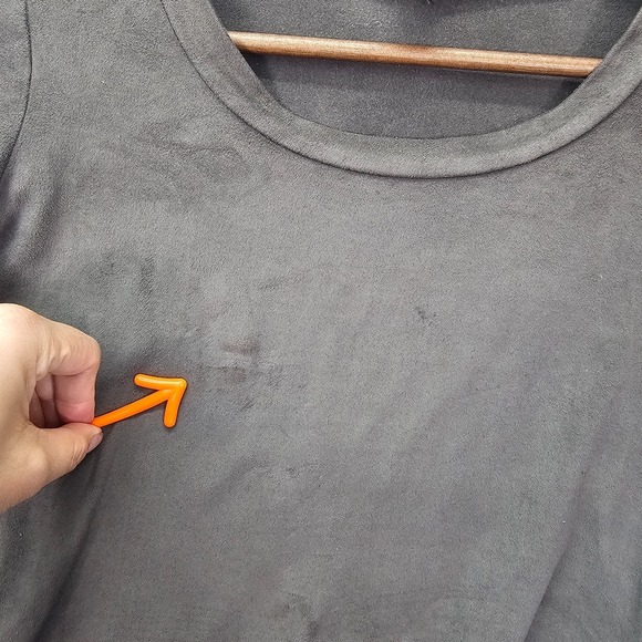 Long Sleeve Crop Top Womens Small Olive Green Stretch Y2K Grunge Baddie JnK USA - Picture 6 of 9